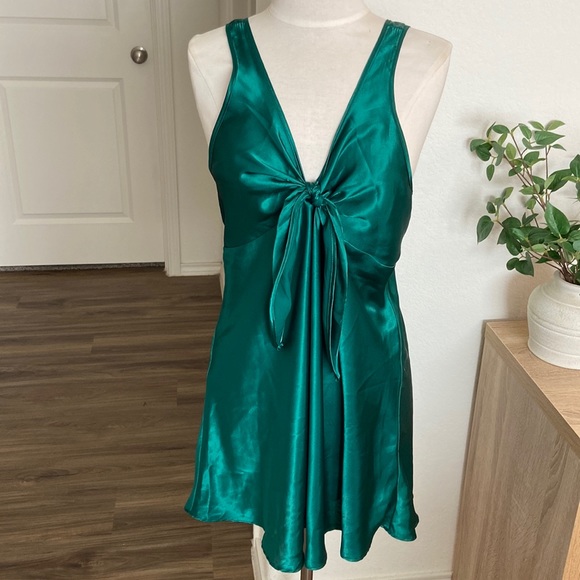 Vintage tie front slip dress - Picture 1 of 4